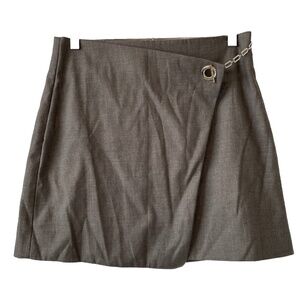 Lichi Asymmetric mini wrap skirt Size Large Grey